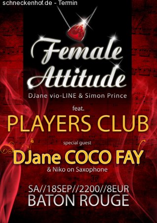 Female Attitude-Players Night Werbeplakat