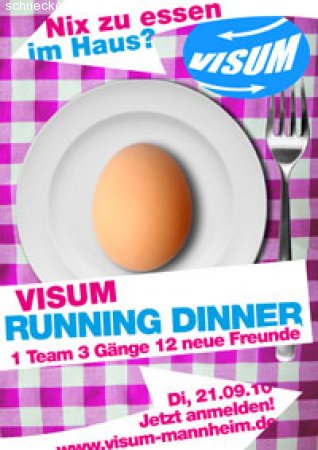 VISUM Running Dinner Werbeplakat