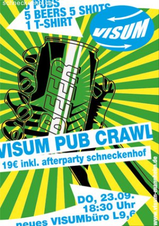 VISUM Pub Crawl Werbeplakat