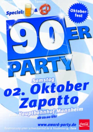 90er Party Special Werbeplakat
