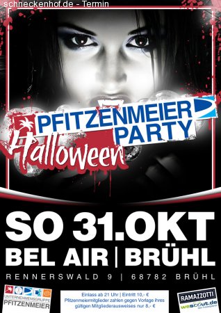Pfitzenmeier Halloween Party Werbeplakat