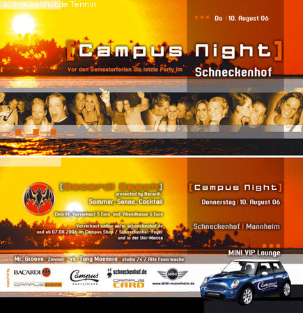 Campus Night Werbeplakat