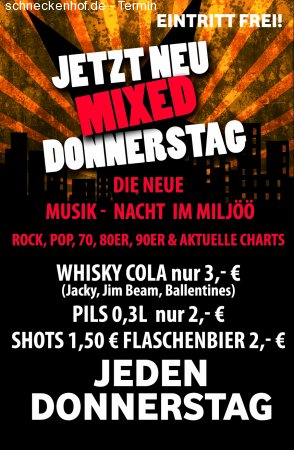 Mixed Donnerstag Werbeplakat