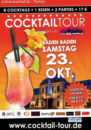 2. Cocktailtour  Baden Baden Werbeplakat