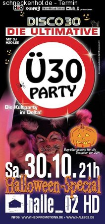Ü30 Party - Halloween Werbeplakat