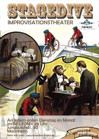 Stagedive - Improtheater Werbeplakat