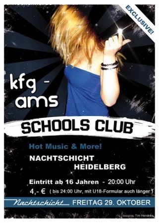 School's Club kfg - ams Werbeplakat