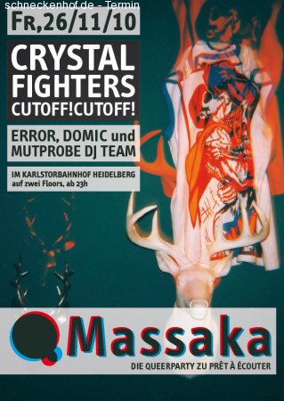 QMassaka mit Crystal Fighters Werbeplakat