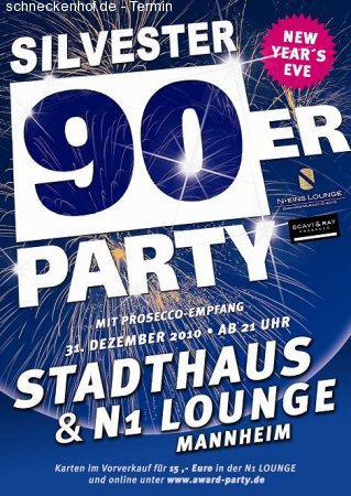 Die große 90er Silvester Party Werbeplakat