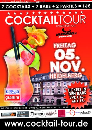 2. CocktailTour Heidelbelberg Werbeplakat
