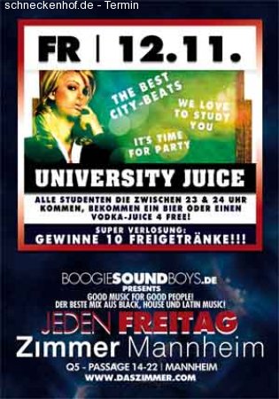 University juice Werbeplakat