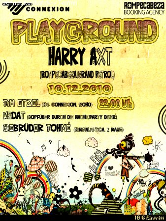 Playground mit Harry Axt Werbeplakat