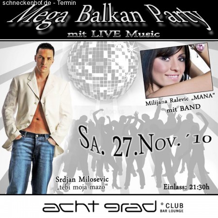 Mega Balkan Party m.Live Music Werbeplakat