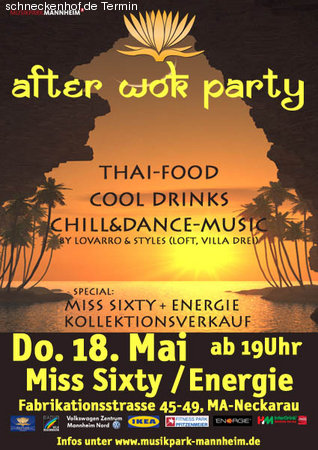 After Wok Party Werbeplakat