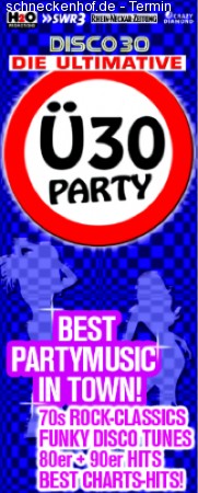 Ü30 mit DJ H2O-LEE Werbeplakat