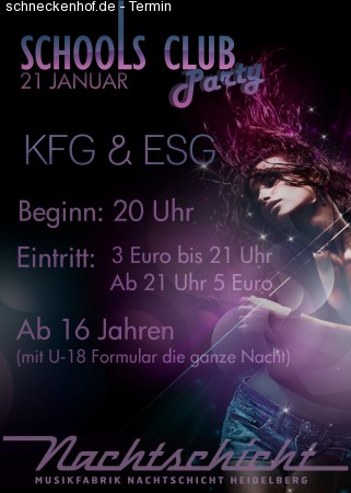 Schools Club - KFG & ESG Werbeplakat