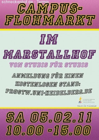 Campus Flohmartk / Marstallhof Werbeplakat