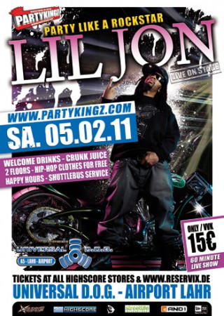 Partykingz prt: Lil Jon Live Werbeplakat