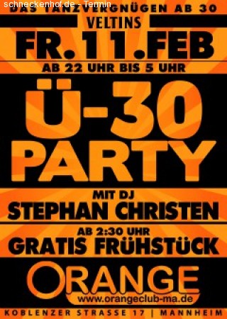 Die Mannheimer Ü30 Party Werbeplakat