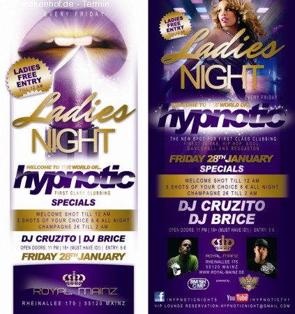 Hypnotic Ladies Night Werbeplakat