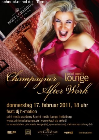 Champagner After Work Party Werbeplakat