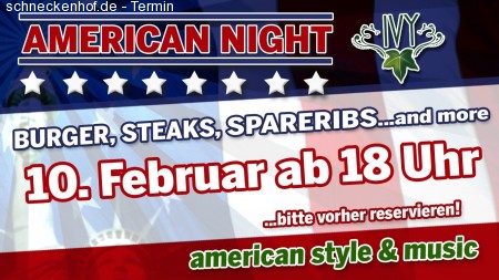 American Night in der IVY Bar Werbeplakat