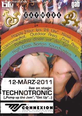 Gaywerk Live: Technotronic Werbeplakat