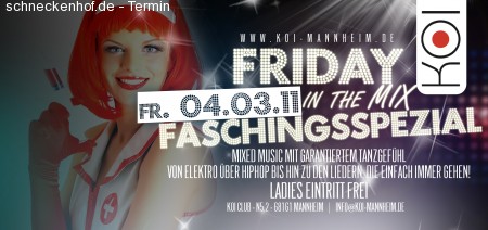 Friday in the Mix - Fasching! Werbeplakat