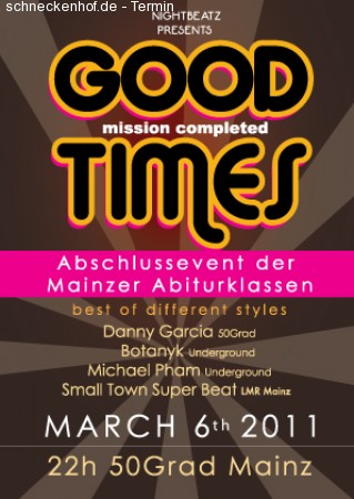 Good Times Abiparty Werbeplakat