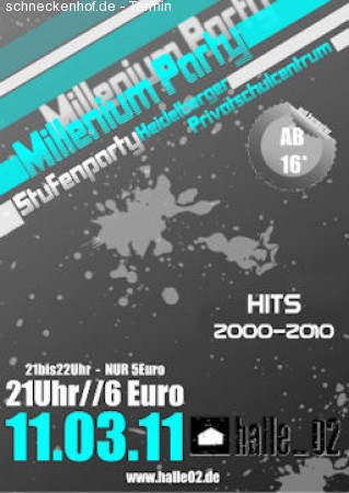Abi-Party // Milleniumparty Werbeplakat