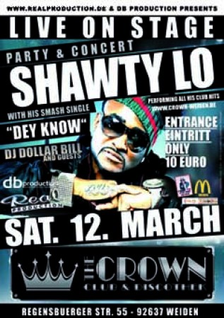 Shawty Lo live @ Crown Club Werbeplakat