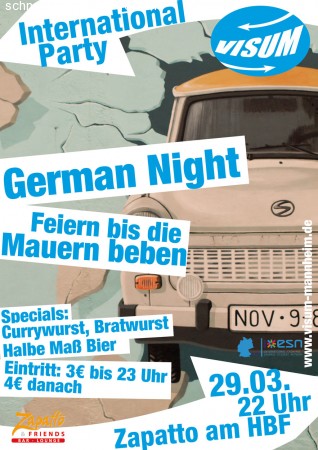 VISUM German Night Werbeplakat