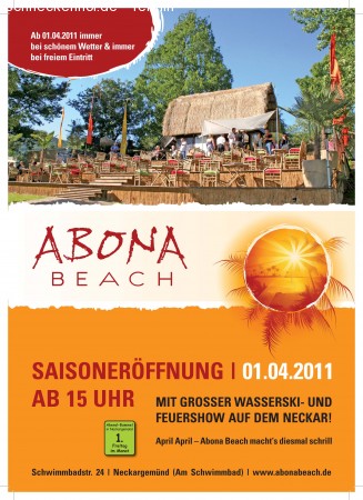 Eröffnung Abona Beach Werbeplakat