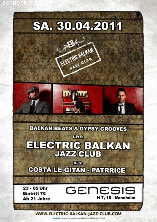 Electric Balkan Jazz Club Werbeplakat
