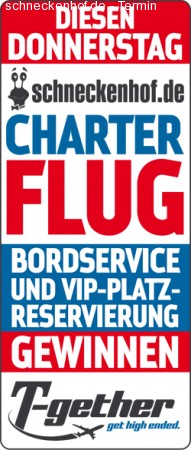 T-Gether: sh.de Charterflug Werbeplakat
