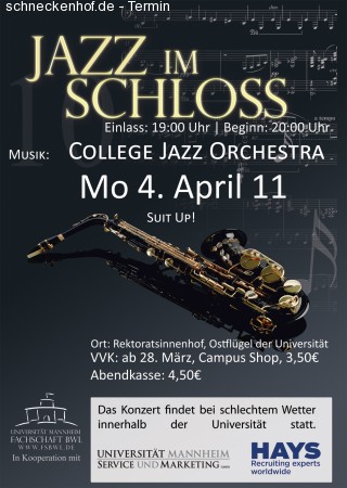 Jazz im Schloss Werbeplakat