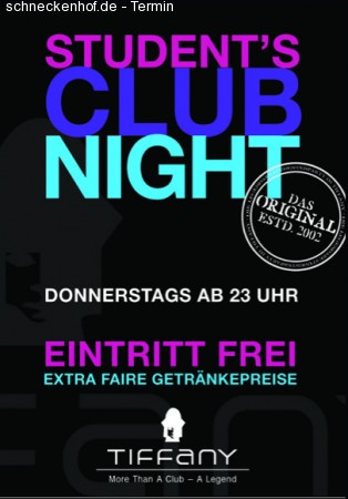 Student's Club Night Werbeplakat
