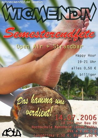 Semesterendfete Werbeplakat