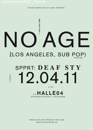 No Age (Los Angeles, Sub Pop) Werbeplakat