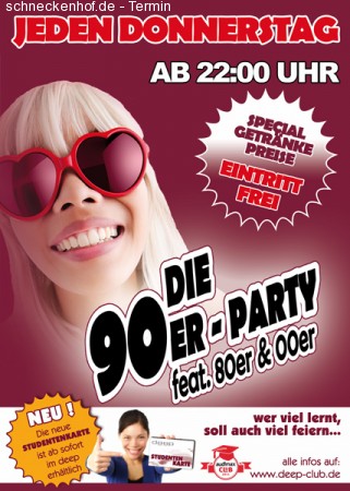 Die 90er Party Werbeplakat