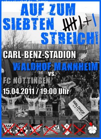 SVW Mannheim - FC Nöttingen Werbeplakat