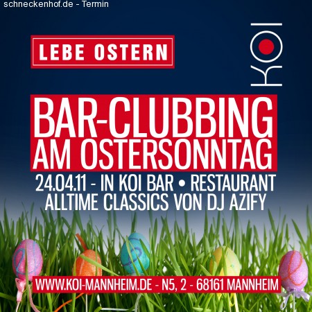 Lebe Ostern! Bar Clubbing! Werbeplakat