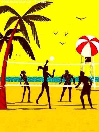 Campus Day mit Beachvolleyball Werbeplakat
