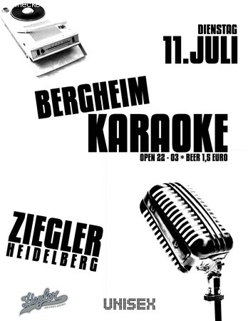 Bergheim Karaoke Werbeplakat