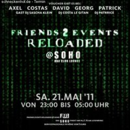Friends Events - Reloaded Werbeplakat