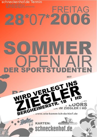 SommerOpenAir der Sportst. Werbeplakat