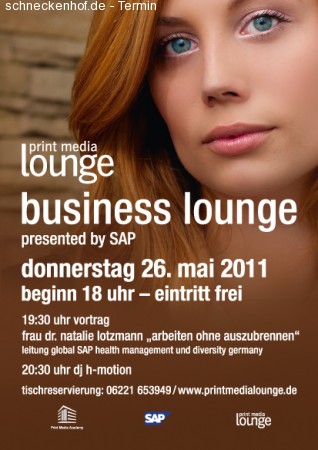 business lounge presented by s Werbeplakat
