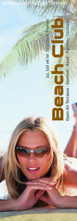 Beach Club Werbeplakat