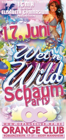 Die WetNWild Abi Schaum Party Werbeplakat