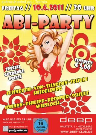 Abi-Party Werbeplakat